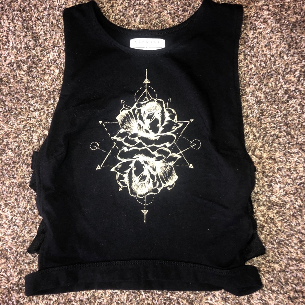 Kendall and Kylie black crop top